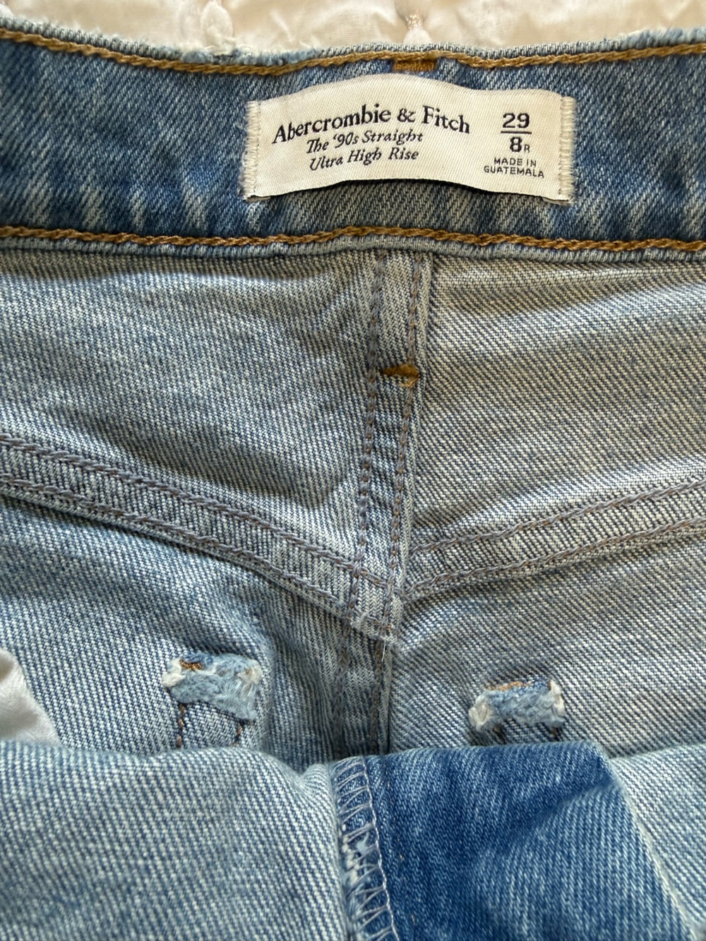 Abercrombie & Fitch The ’90s Straight Ultra High Rise Jeans size 8 Regular - Picture 3 of 8